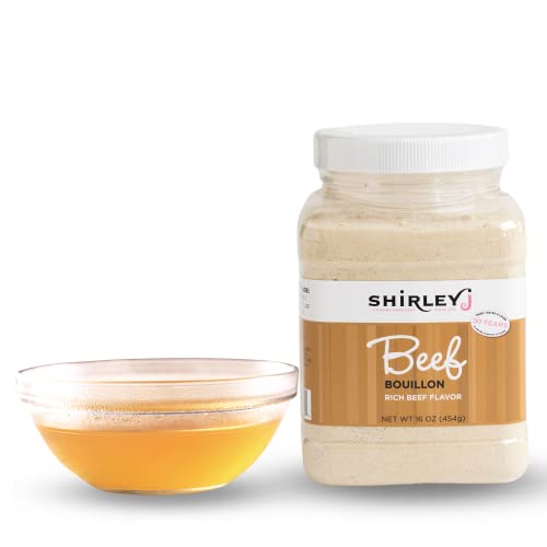 Shirley J Beef Bouillon Powder Flavor 1 LB. Concentrated Beef