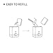 HOMEPLUZ Cube Wall-Mounted Soap Dispenser - Refillable Liquid Soap Pump for Kitchen Sink and Bathroom - Universal Liquid Soap Dispenser - Durable Plastic - Large Capacity (25oz) - (Black)
