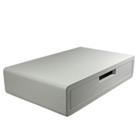White Floating Drawer Wall Shelf Display Matt Finish Storage