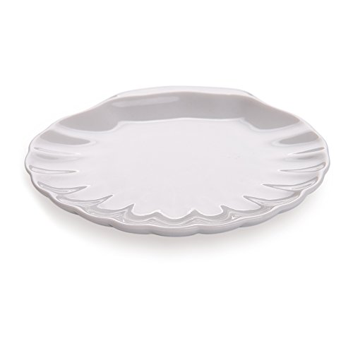 Mini Shell Plate, Mini Shell Shaped Plate - Porcelain - White - 3.07" - 10ct Box - Restaurantware