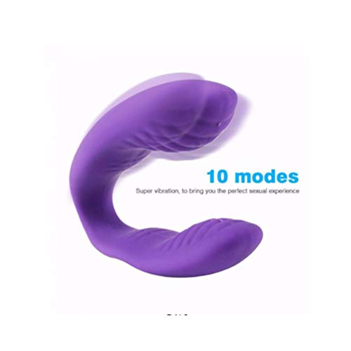 Liwez U-Shape Couple Love Stimulation Promote Toys Multi-Speed Bed Sport Tool Rechargeable Silicone Couples (Purple)