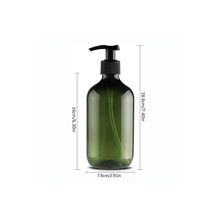 2PCS 500ML Vacías Botellas Champú, Botella de Plástico Vacía Opaca