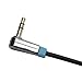 Vention A03-2 90 Degree Right Angle 3.5mm Jack Coiled AUX Audio Cable, Black
