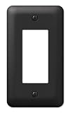 Amerelle 935RBK Colours Steel Wallplate with 1 Rocker, Black