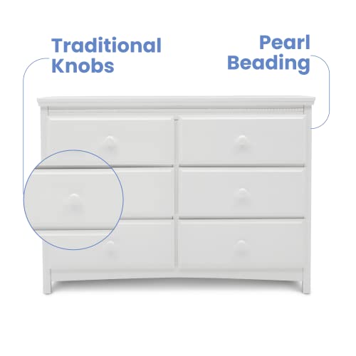 Delta Children Emerson 6 Drawer Dresser, Greenguard Gold Certified, Bianca White Pricepulse