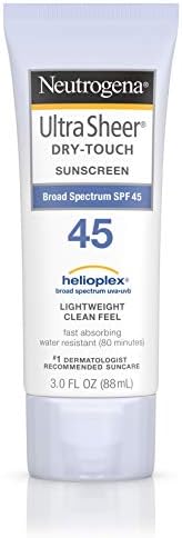 ultra sheer face sunscreen spf 45