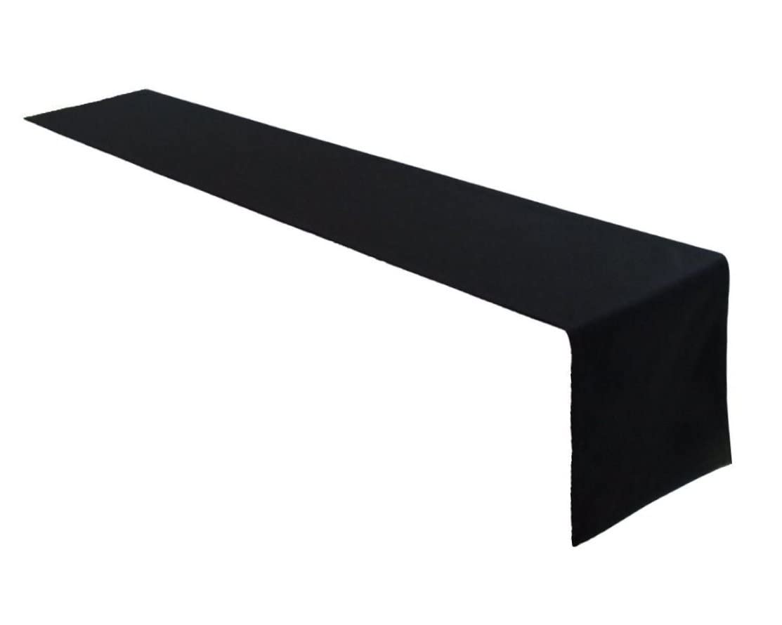 Lemos Home Table Runner, Table Linen Made from 100% Cotton, Concept Collection, Choice of Colours and Sizes (Table Runner - 40 x 200 cm, Black)