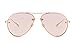 GAMT Vintage Rimless Aviator Sunglasses Mirrored Clear Lens Designer for Women Pink