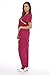 Just Love Women's Scrub Sets/5 Pocket Medical Scrubs Uniforms (Mock Wrap), Burgundy With White Trim, Medium