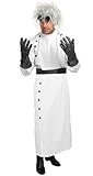 Charades Men's Mad Scientist Costume Set, White, Large