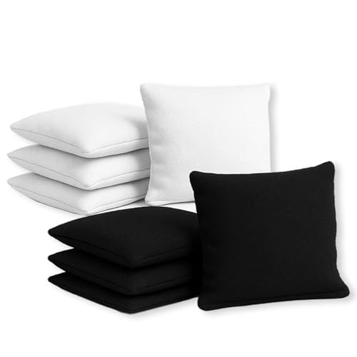 White and Black Cornhole Bags
