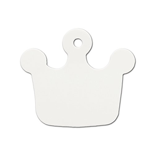 LWR CRAFTS 100 Hang Tags Crown with Jute Twines 100ft (2 3/8" x 2", White)