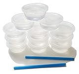 JM Box of 12 Transparent Clear Crystal Clear Slime Ball Mud Putty Creative DIY Gift