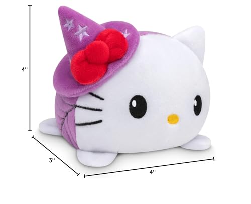 TeeTurtle - The Officially Licensed Original Sanrio Plushie - Witch + Bat Hello Kitty - Cute Sensory Fidget Stuffed Animals That Show Your Mood - Perfect for Halloween!