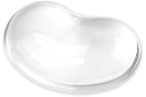 Arisase Soft Mouse Wrist Rest Pad Comfortable Cool Silicone Gel Ergonomic Cushion Small-Sized Hand Pain Relief Support Pad with Gel-Filled for Laptop Computer Office & Home (Transparent)