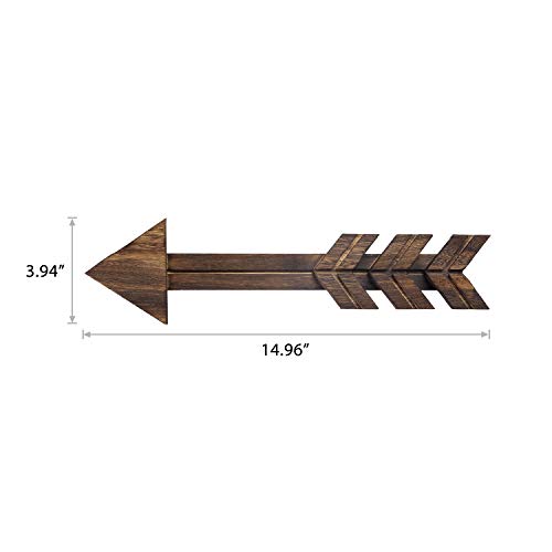 Dahey Rustic Wooden Arrow Wall Decor Farmhouse, 15" Wood Arrows Sign