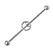 BodyJ4You Industrial Barbell Earring Stainless Steel 14 Gauge Cartilage Earring 1.5 Inch