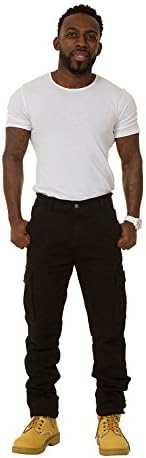 Men's Slim Fit Cargo Pants - Black Cargo pocket fashion Pants urban Trouser