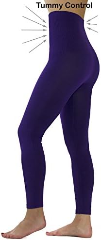 Ylluo High Waist Leggings Fleece Lined Tights (S/M/L (US Size 2-10), Purple)