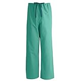 Medline AngelStat Reversible Drawstring Scrub Pant, ANG-CC, Small, Jade Green
