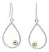 NOVICA Artisan Handmade Citrine Dangle Earrings Sterling Silver Yellow Thailand Birthstone [1.4 in L x 0.6 in W] ' Rain'