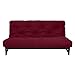 Mozaic Twin Size 6-inch Cotton Twill Futon Mattress, Burgundy