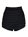 Hilor Women's Vintage High Waisted Bikini Bottom Shirred Tankini Briefs Swim Shorts