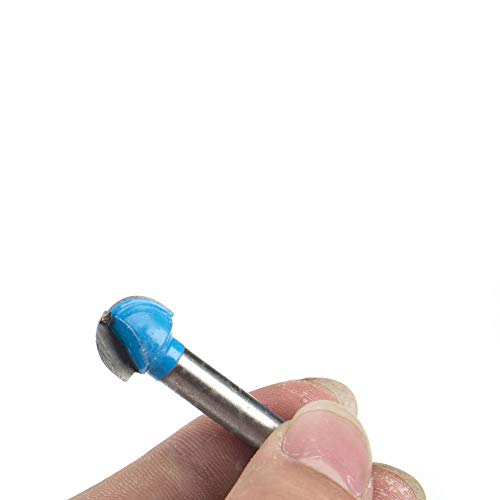4Pcs Tungsten Carbide Router Bit Set 1/4inch Shank Round Nose Double Edging Cove Router Bits for Woodworking Grooving for Home Improvement and DIY