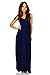 Simply Ravishing Casual Maxi Boho Harem Spaghetti Strap Dress, X-Large, Navy