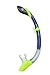 U.S. Divers Admiral Premium Snorkeling Set - Silicone Mask, Trek Travel Fins, Dry Top Snorkel + Snorkeling Gear Bag, Neon Blue, Medium (Men (7-10), Women (8.5-11.5))