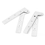 uxcell Cabinet Cupboard Door Inset Right Hand Metal Pivot Hinge Gray 2pcs
