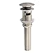 VCCUCINE Brushed Nickel Lavatory Water Stopper Pop Up Bathroom Vanity Sink Drain with Overflow, Vanity Sink Drain Stopper