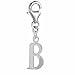 Sexy Sparkles Dangling Letters Clip on Pendant Charm for Bracelet or Necklace