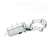 Little Buster Toys Cattle Trailer - Heavy Duty Metal Cattle Trailer in Gray, 1/16th Scale