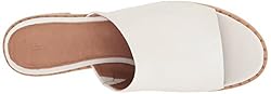 Frye Women's Cindy Mule Heeled Sandal, White, 6 M US