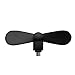 [2 Pack] Black Mini Fan, Nacodex Micro USB Android Mobile Phone Fan Portable Dock Cool Cooler Fan for Samsung Galaxy S7/S6/S5/S4/S3, S7 Edge, LG G5/G4/G3/G2 / Huawei, Sony, HTC Other Android Phone