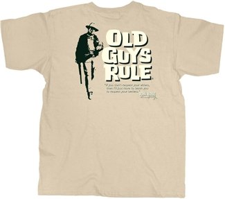 Old Guys Rule John Wayne Respect Adult T-Shirt-large