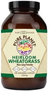 Heirloom Wheatgrass Raw Juice Powder CAPSULES 240 Vcaps
