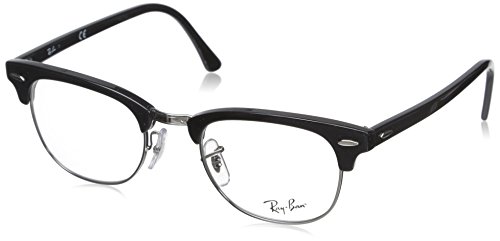Ray-ban unisex rx5154 eyeglasses shiny black 51mm