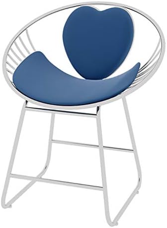 WPDYZ Casual Coffee Table and Chair Wrought Iron Personality Nordic Light Luxury Chair (Color : E)