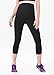 Ingrid & Isabel Women's Maternity Active Capri Pant, Jet Black, Small