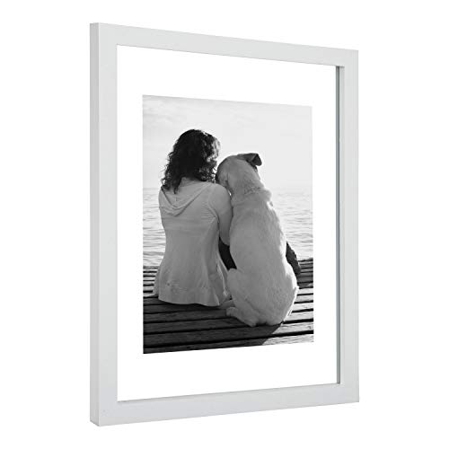DesignOvation Modern Gallery Floating Wood Picture Frame, Set of 4, 11