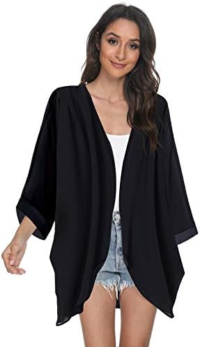 Tribear Women's Sheer Chiffon Kimono 
