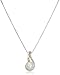 Amazon Collection Sterling Silver and 14k Yellow Gold Freshwater Cultured Pearl and Diamond Accent Pendant Necklace, 18