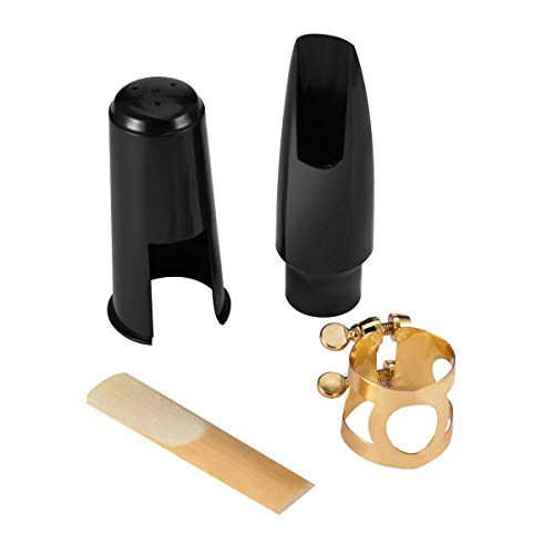 SunTrade Alto Saxophone Mouthpiece Kit Saxophone Parts Accessories with Head,Cap and Reed
