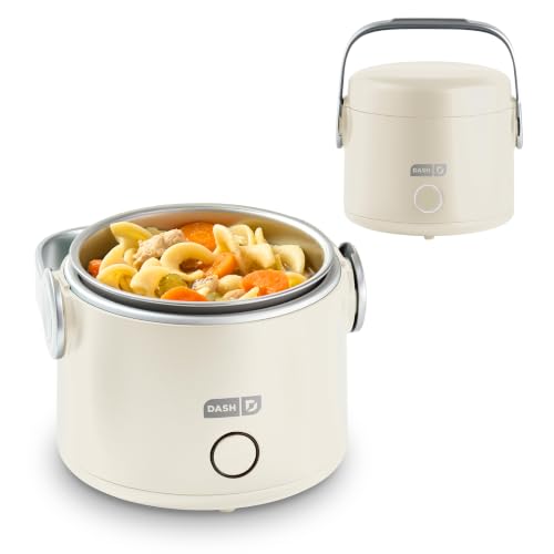 DASH Hot2Go Personal Food Warmer, 20 oz Electric Lunch Box, Cream
