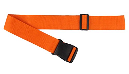Binmer(TM) Adjustable Suitcase Luggage Straps Travel Buckle Baggage Tie Down Belt Lock (Orange)