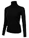 NINEXIS Women's Long Sleeve Turtle Neck Knit Sweater Top with Plus Size