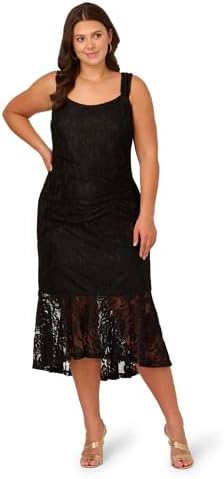 adrianna papell women's knit and mesh midi dress Adrianna Papell Adrianna By Adrianna Papell Knit And Mesh Midi Dress