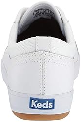 Keds Women's Center Sneaker, White Leather, 9